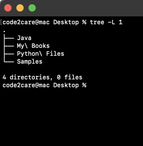 Install tree command in Mac